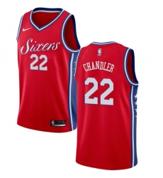Men's Nike Philadelphia 76ers #22 Wilson Chandler Swingman Red NBA Jersey Statement Edition