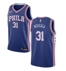 Men's Nike Philadelphia 76ers #31 Mike Muscala Swingman Blue NBA Jersey - Icon Edition