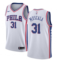 Youth Nike Philadelphia 76ers #31 Mike Muscala Swingman White NBA Jersey - Association Edition