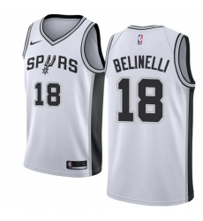 Women's Nike San Antonio Spurs #18 Marco Belinelli Swingman White NBA Jersey - Association Edition