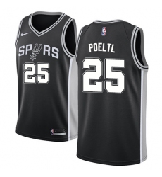 Youth Nike San Antonio Spurs #25 Jakob Poeltl Swingman Black NBA Jersey - Icon Edition