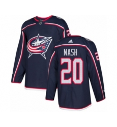 Youth Adidas Columbus Blue Jackets #20 Riley Nash Premier Navy Blue Home NHL Jersey
