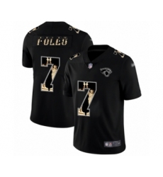 Men's Jacksonville Jaguars #7 Nick Foles Limited Black Statue of Liberty Football Jersey