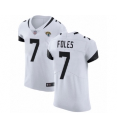 Men's Jacksonville Jaguars #7 Nick Foles White Vapor Untouchable Elite Player Football Jersey