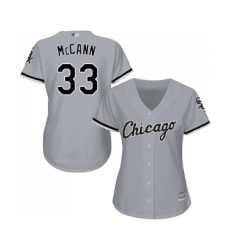 Women's Chicago White Sox #33 James McCann Replica Grey Road Cool Base Baseball Jersey