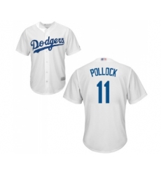 Youth Los Angeles Dodgers #11 A. J. Pollock Authentic White Home Cool Base Baseball Jersey