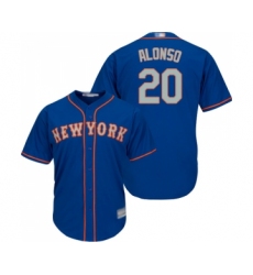 Men's New York Mets #20 Pete Alonso Replica Royal Blue Alternate Road Cool Base Baseball Jersey