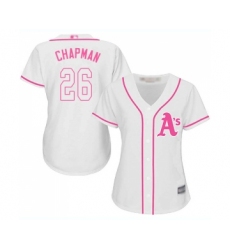 Women's Oakland Athletics #26 Matt Chapman Replica White Fashion Cool Base Baseball Jersey