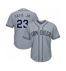 Men's San Diego Padres #23 Fernando Tatis Jr. Replica Grey Road Cool Base Baseball Jersey