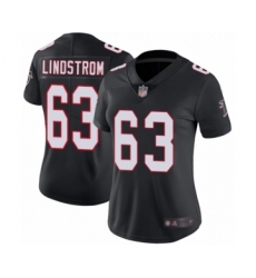 Women's Atlanta Falcons #63 Chris Lindstrom Black Alternate Vapor Untouchable Limited Player Football Jersey