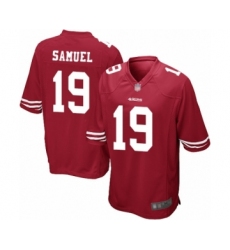 Men's San Francisco 49ers #19 Deebo Samuel Game Red Team Color Football Jersey