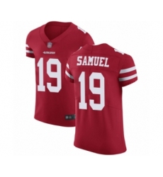 Men's San Francisco 49ers #19 Deebo Samuel Red Team Color Vapor Untouchable Elite Player Football Jersey