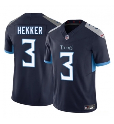 Men's Tennessee Titans #3 Johnny Hekker Navy 2025 F.U.S.E. Vapor Limited Football Stitched Jersey