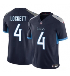 Men's Tennessee Titans #4 Tyler Lockett Navy 2025 F.U.S.E. Vapor Limited Football Stitched Jersey