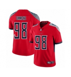 Men's Tennessee Titans #98 Jeffery Simmons Limited Red Inverted Legend Football Jersey