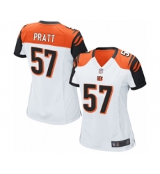 Women's Cincinnati Bengals #57 Germaine Pratt Game White Football Jersey