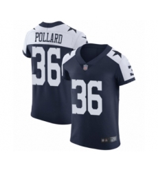 Men's Dallas Cowboys #36 Tony Pollard Navy Blue Alternate Vapor Untouchable Elite Player Football Jersey