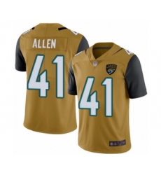 Men's Jacksonville Jaguars #41 Josh Allen Limited Gold Rush Vapor Untouchable Football Jersey
