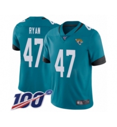 Men's Jacksonville Jaguars #47 Jake Ryan Teal Green Alternate Vapor Untouchable Limited Player 100th Season Football Jersey