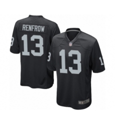 Men's Oakland Raiders #13 Hunter Renfrow Game Black Team Color Football Jersey