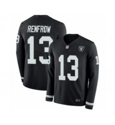 Men's Oakland Raiders #13 Hunter Renfrow Limited Black Therma Long Sleeve Football Jersey