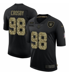 Men's Oakland Raiders #98 Maxx Crosby Olive Gold Nike 2020 Salute To Service Limited Jersey