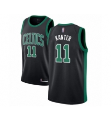 Men's Boston Celtics #11 Enes Kanter Authentic Black Basketball Jersey - Statement Edition