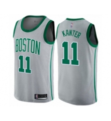 Women's Boston Celtics #11 Enes Kanter Swingman Gray Basketball Jersey - City Edition