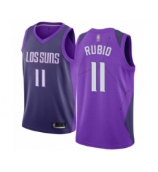 Men's Phoenix Suns #11 Ricky Rubio Authentic Purple Basketball Jersey - City Edition