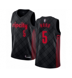 Women's Portland Trail Blazers #5 Rodney Hood Swingman Black Basketball Jersey - City Edition