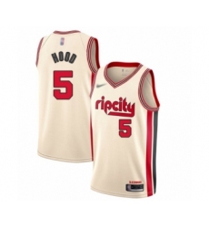 Women's Portland Trail Blazers #5 Rodney Hood Swingman Cream Basketball Jersey - 2019 20 City Edition