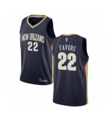 Women's New Orleans Pelicans #22 Derrick Favors Swingman Navy Blue Basketball Jersey - Icon Edition