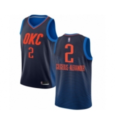 Women's Oklahoma City Thunder #2 Shai Gilgeous-Alexander Swingman Navy Blue Basketball Jersey Statement Edition