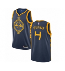 Youth Golden State Warriors #4 Omari Spellman Swingman Navy Blue Basketball Jersey - City Edition