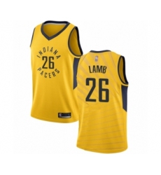 Youth Indiana Pacers #26 Jeremy Lamb Swingman Gold Basketball Jersey Statement Edition