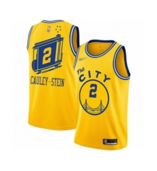 Women's Golden State Warriors #2 Willie Cauley-Stein Swingman Gold Hardwood Classics Basketball Jersey - The City Classic Edition
