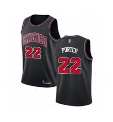 Men's Chicago Bulls #22 Otto Porter Authentic Black Basketball Jersey Statement Edition