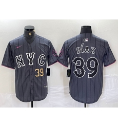 Mens New York Mets #39 Edwin Diaz Gray 2024 City Connect Cool Base Jersey
