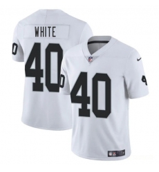 Men's Las Vegas Raiders #40 Devin White White 2025 Vapor Football Stitched Jersey