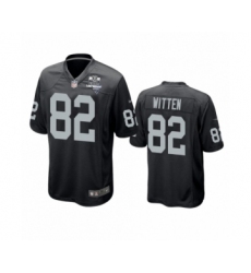 Men's Oakland Raiders #82 Jason Witten Black 2020 Inaugural Season Game Jersey