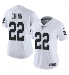 Women's Las Vegas Raiders #22 Jeremy Chinn White 2025 Vapor Football Stitched Jersey(Run Small)