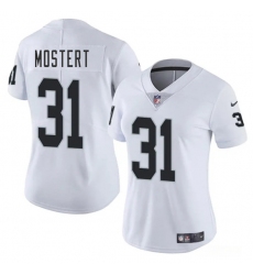 Women's Las Vegas Raiders #31 Raheem Mostert White 2025 Vapor Football Stitched Jersey(Run Small)