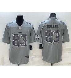 Men's Las Vegas Raiders #83 Darren Waller LOGO Grey Atmosphere Fashion 2022 Vapor Untouchable Stitched Limited Jersey