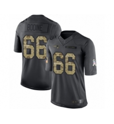 Men's New England Patriots #66 Russell Bodine Limited Black 2016 Salute to Service Football Jersey