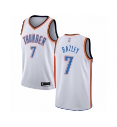 Men's Oklahoma City Thunder #7 Darius Bazley Authentic White Basketball Jersey - Association Edition
