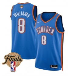 Men's Oklahoma City Thunder #8 Jalen Williams Blue 2025 Finals Icon Edition Stitched Basketball Jersey