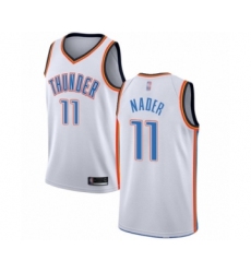 Women's Oklahoma City Thunder #11 Abdel Nader Swingman White Basketball Jersey - Association Edition
