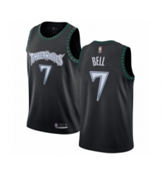 Men's Minnesota Timberwolves #7 Jordan Bell Authentic Black Hardwood Classics Jersey