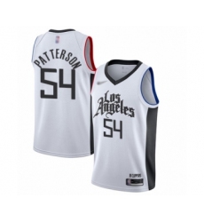 Men's Los Angeles Clippers #54 Patrick Patterson Swingman White Basketball Jersey - 2019 20 City Edition