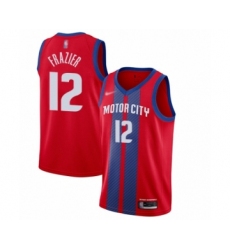 Women's Detroit Pistons #12 Tim Frazier Swingman Red Basketball Jersey - 2019 20 City Edition